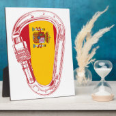 Carabiner-Flagge Spanien Fotoplatte (Seite)