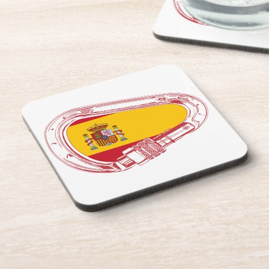Carabiner-Flagge Spanien Getränkeuntersetzer (Linke Seite)