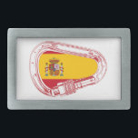 Carabiner-Flagge Spanien Rechteckige Gürtelschnalle<br><div class="desc">Spanien ist Zuhause eines der besten Klettergebiete der Welt. Felsen,  Felsen,  Felsen und sogar Bergsteigen,  Spanien ist ein Mekka für Klettertouren!</div>