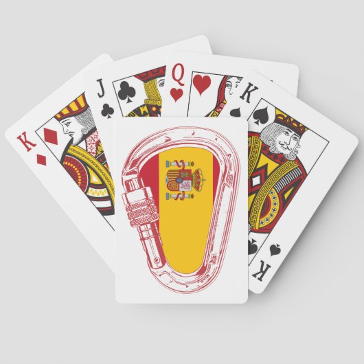 Carabiner-Flagge Spanien Spielkarten (Rückseite)