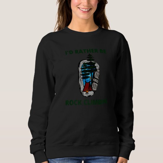 Carabiner ich wäre eher Rock Climbing Mountain Cli Sweatshirt (Vorderseite)