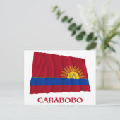 Carabobo Wave Flag mit Namen Postkarte (Stehend Vorderseite)