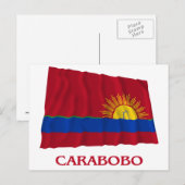 Carabobo Wave Flag mit Namen Postkarte (Vorne/Hinten)