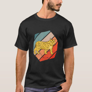 Caracal Cat Hexa Vintag Retro Caracal Lynx Hexag T-Shirt