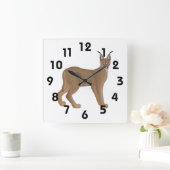 Caracal Clock Quadratische Wanduhr (Zuhause)