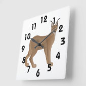 Caracal Clock Quadratische Wanduhr (Winkel)