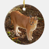 Caracal Luchs-Weihnachtsverzierung Keramikornament (Hinten)