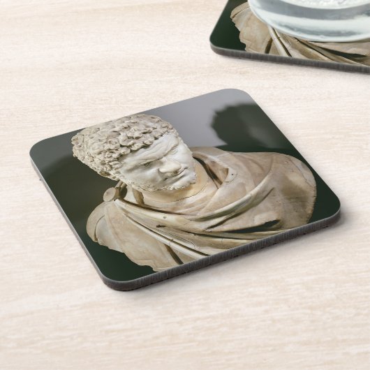 Caracalla, römischer Marmor cuirassed Fehlschlag, Untersetzer (Linke Seite)