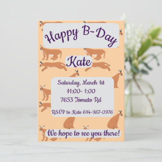 Caracals Happy Birthday Einladung