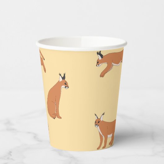 Caracals  pappbecher (Links)