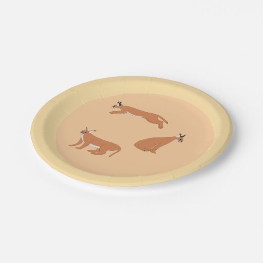 Caracals  pappteller (Schrägansicht)