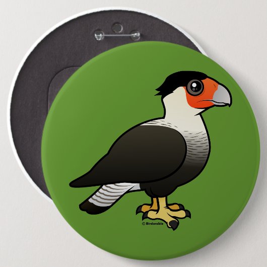 Caracara mit Haube Button (Vorne & Hinten)