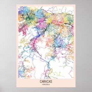 Caracas Venezuela City Map Poster
