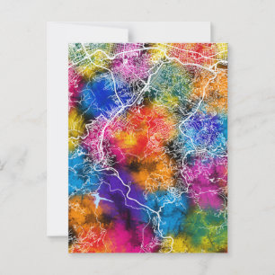 Caracas Venezuela City Map Postkarte