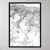 Caracas Venezuela Map Poster (Vorne)