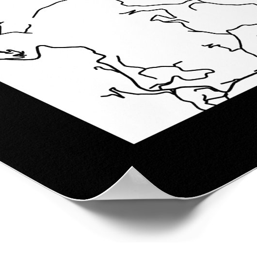 Caracas Venezuela Map Poster (Ecke)