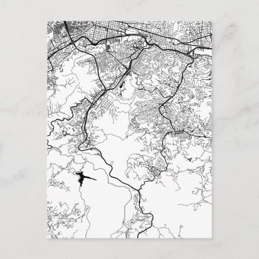 Caracas Venezuela Map Postkarte (Vorderseite)