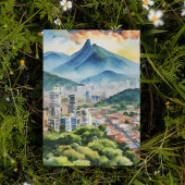 Caracas Venezuela Watercolor Postcard Einladung