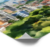 Caracas Venezuela Watercolor Poster (Ecke)