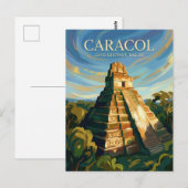 Caracol Maya-Ruinen Belize Postkarte (Vorne/Hinten)