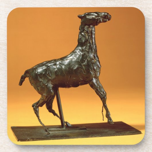 Caracoling Pferd (Bronze) Getränkeuntersetzer (Vorderseite)