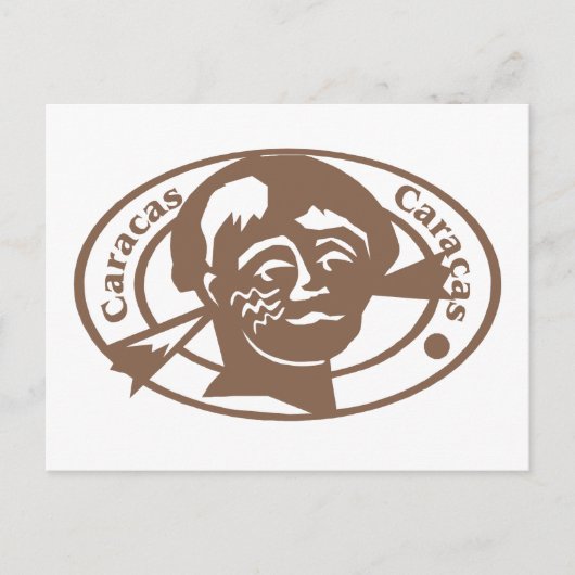 Caracus-Briefmarke Postkarte (Vorderseite)