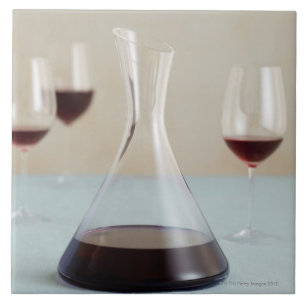 Carafe des Rotweins Fliese