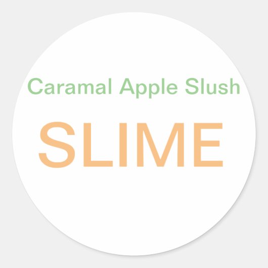 Caramal Apple SLIME Logo Runder Aufkleber (Vorderseite)