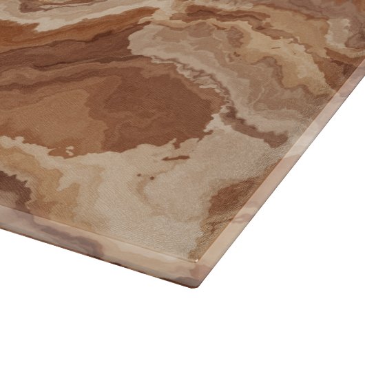 Caramel Agate Schneidebrett (Ecke)