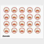 Caramel Äpfel Halloween Leckerei Stickers (Blatt)
