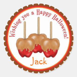 Caramel Äpfel Halloween Leckerei Stickers