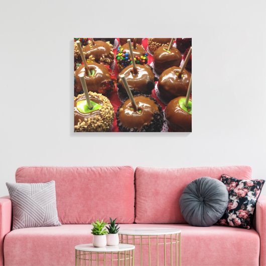 Caramel Äpfel Wrapped Canvas Leinwanddruck (Insitu (Wohnzimmer))
