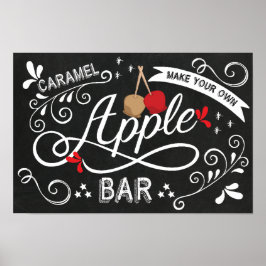 Caramel Apple Bar Event Sign Poster
