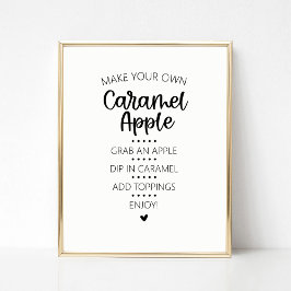 Caramel Apple Bar Sign Poster
