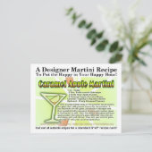 Caramel Apple Candy Martini Rezept Karte Postkarte (Stehend Vorderseite)
