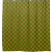 Caramel apple checkered board pattern duschvorhang (Vorderseite)