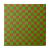 Caramel apple checkered board pattern fliese (Vorderseite)