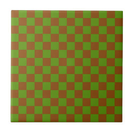 Caramel apple checkered board pattern fliese