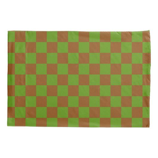 Caramel apple checkered board pattern kissenbezug (Rückseite-Links)