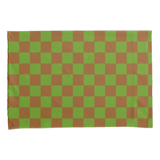 Caramel apple checkered board pattern kissenbezug (Vorderseite-Rechts)