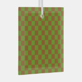 Caramel apple checkered board pattern ornament aus glas (Vorderseite Rechts)