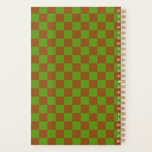 Caramel apple checkered board pattern planer (Rückseite)