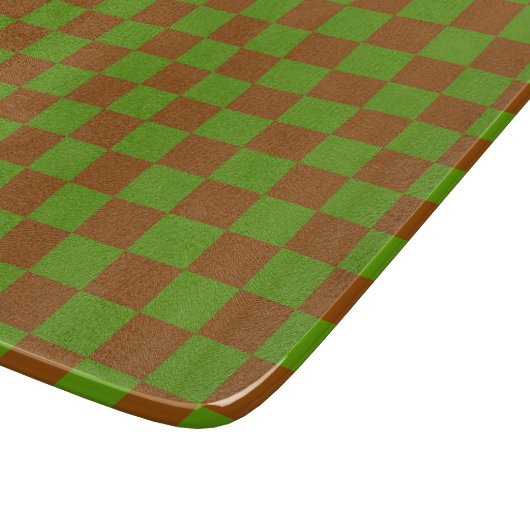 Caramel apple checkered board pattern schneidebrett (Ecke)