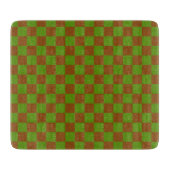 Caramel apple checkered board pattern schneidebrett (Vorderseite)