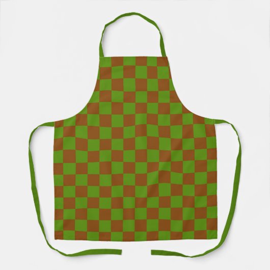 Caramel apple checkered board pattern schürze (Vorderseite)