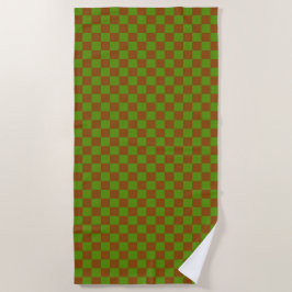 Caramel apple checkered board pattern strandtuch