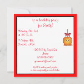 Caramel Apple mit Bow Birthday Party Einladung (Rückseite)