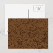 Caramel Brown Damask Weave Look Postkarte (Vorne/Hinten)