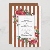 Caramel Cafe Wedding Einladung (Vorne/Hinten)