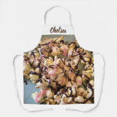 Caramel Candy Drizzled Popcorn mit Namen Schürze (Vorderseite)